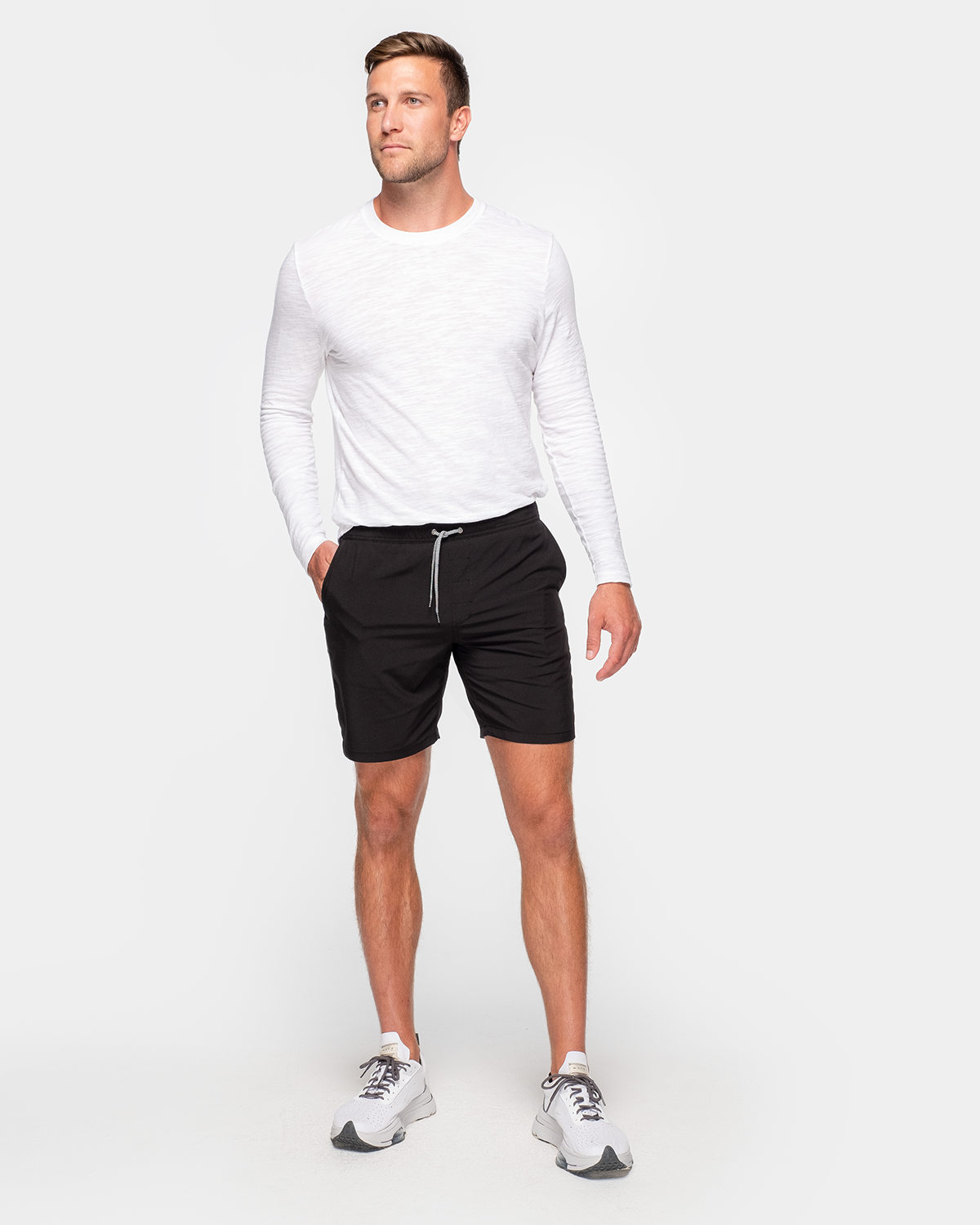 Men's Black Workout Short | Performance 4-Way Stretch Training