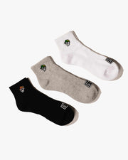 Skull Caddie Ankle Socks - Set of 3-Socks-Devereux