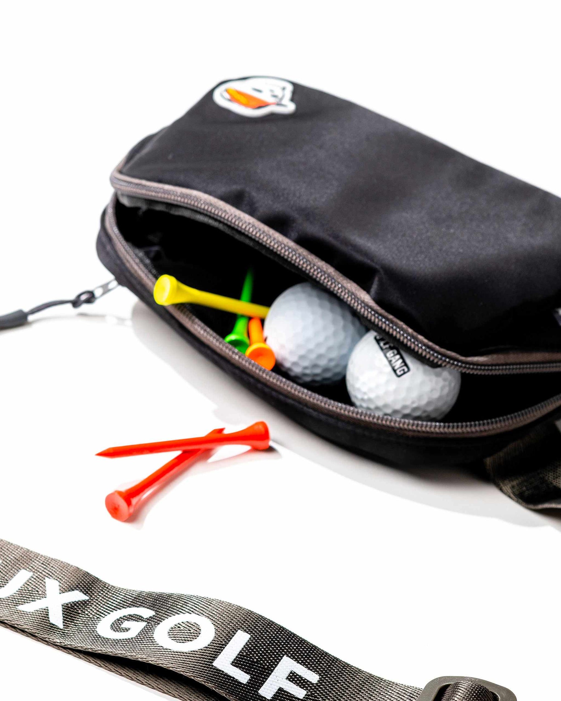 Crossbody Caddy - Black-Golf Bag Accessories-Devereux