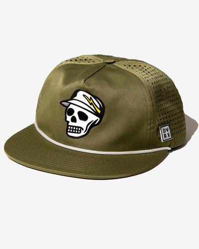 Skull Caddie Hat - Olive-Hats-Devereux
