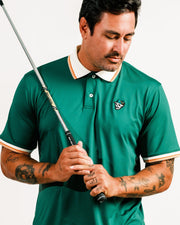 Tipped Skull Polo - Green-Polo-Devereux