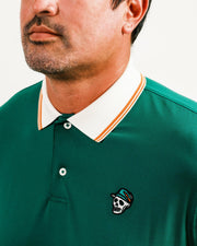 Tipped Skull Polo - Green-Polo-Devereux