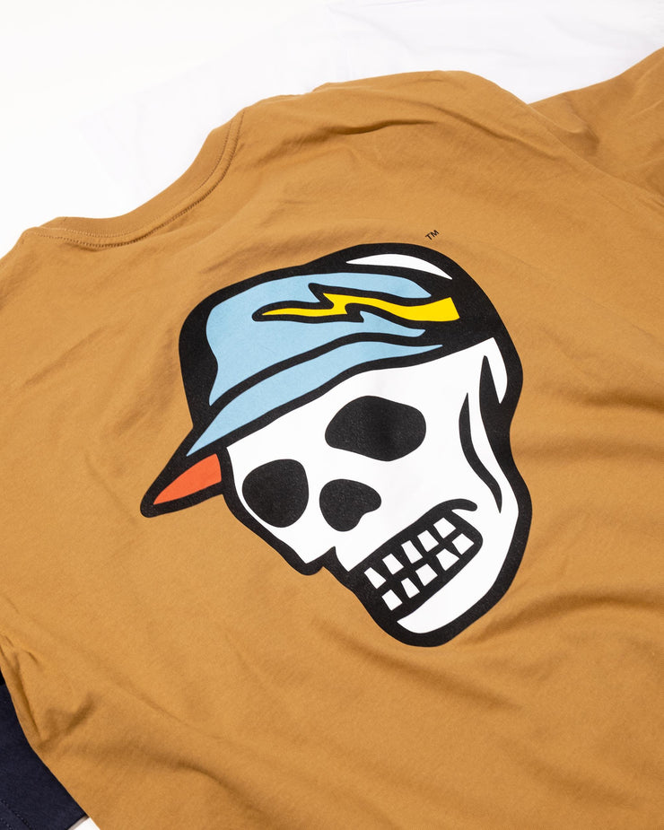 Skull Icon Tee - Camel-Shirts & Tops-Devereux