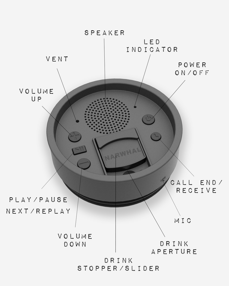 30 oz. Narwhal Speaker Lid-Audio Components-Devereux