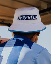 Skull Bucket Hat - White-Headwear-Devereux